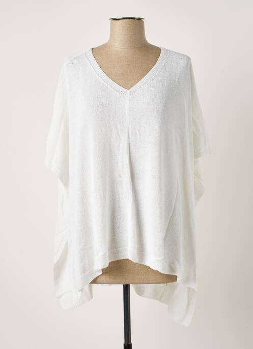 Poncho alb POLES femeie