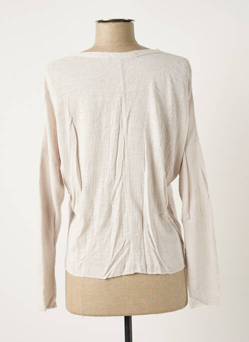 Vestă cu mâneci lungi bej POLES femeie