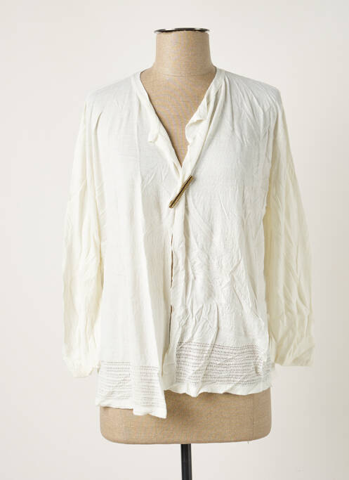 Vestă cu mâneci lungi bej POLES femeie