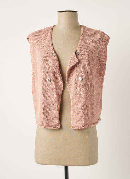 Vestă fără mâneci roz POLES femeie