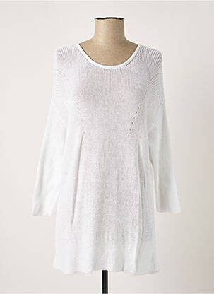 Pulover tunică alb POLES femeie