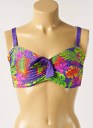 Sutien de costum de baie bretele elastice reglabile violet ANTIGEL femeie