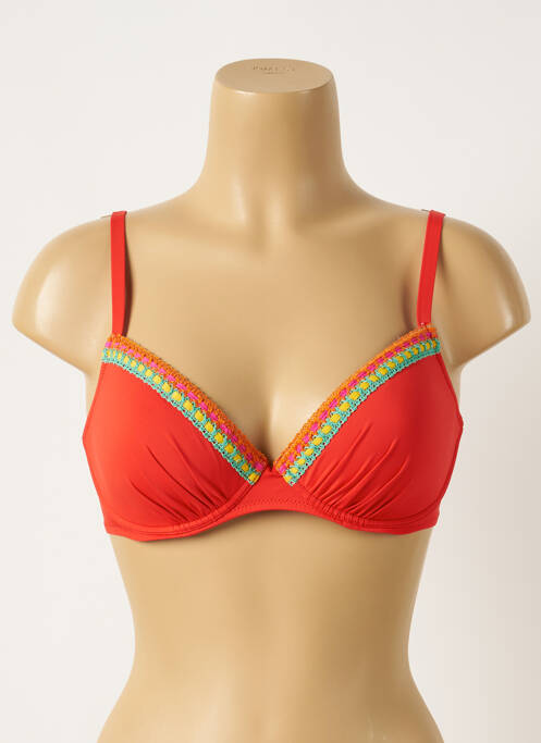 Sutien de costum de baie roșu ANTIGEL femeie