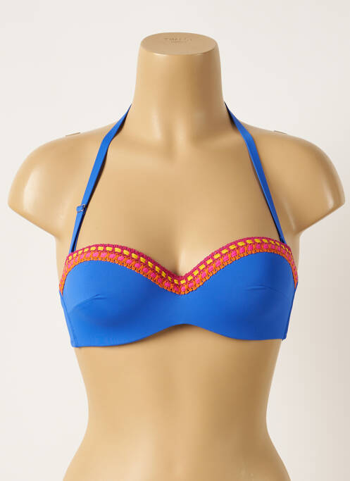 Sutien de costum de baie albastru ANTIGEL femeie