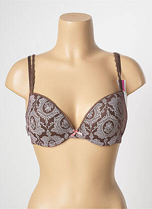 Sutien efect material satinat top sutien modelat maro PASSIONATA femeie