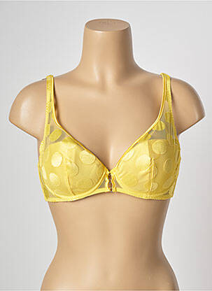Sutien broderie top sutien modelat galben IMPLICITE femeie