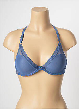 Sutien efect material satinat top sutien modelat albastru PASSIONATA femeie