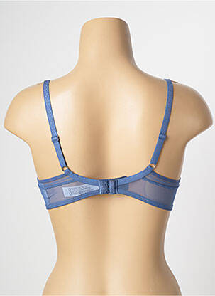 Sutien efect material satinat top sutien push-up albastru PASSIONATA femeie
