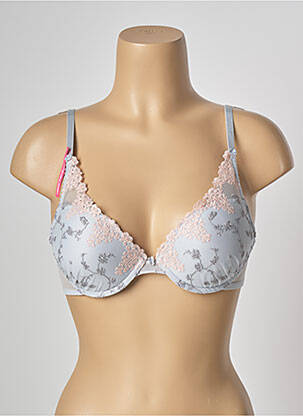 Sutien efect material satinat top sutien push-up gri PASSIONATA femeie
