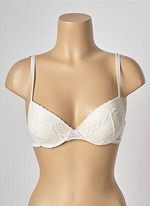 Sutien efect material satinat top sutien push-up bej PASSIONATA femeie
