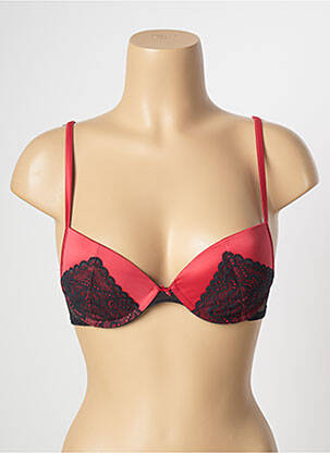Sutien efect material satinat top sutien push-up roșu PASSIONATA femeie