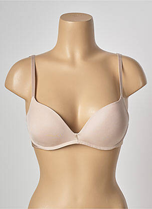 Sutien fără armatură top sutien push-up culoare piersică PASSIONATA femeie