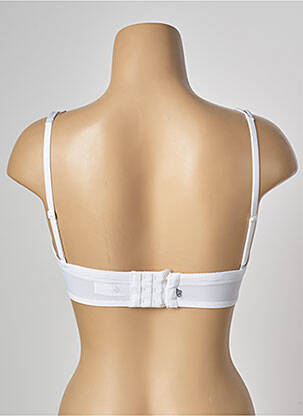Sutien efect material satinat sutien balconet cu decolteu înalt alb SIMONE PERELE femeie