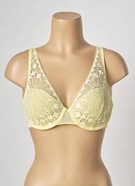 Sutien efect material satinat top sutien modelat galben CHANTELLE femeie