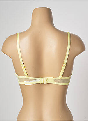 Sutien efect material satinat sutien balconet cu decolteu înalt galben CHANTELLE femeie