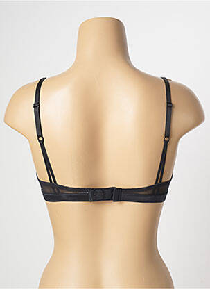 Sutien efect material satinat sutien cupe întregi cu decolteu înalt negru PASSIONATA femeie
