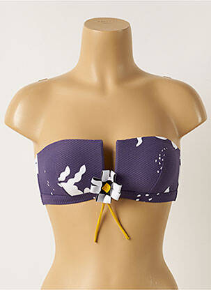 Sutien de costum de baie elasticitate top bentiță violet MAISON LEJABY femeie