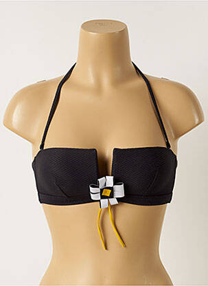 Sutien de costum de baie elasticitate top bentiță negru MAISON LEJABY femeie