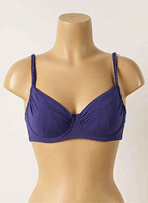 Sutien de costum de baie elasticitate sutien cupe întregi cu decolteu înalt violet MAISON LEJABY femeie