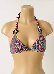 Sutien de costum de baie elasticitate top triunghiuri roșu MAISON LEJABY femme