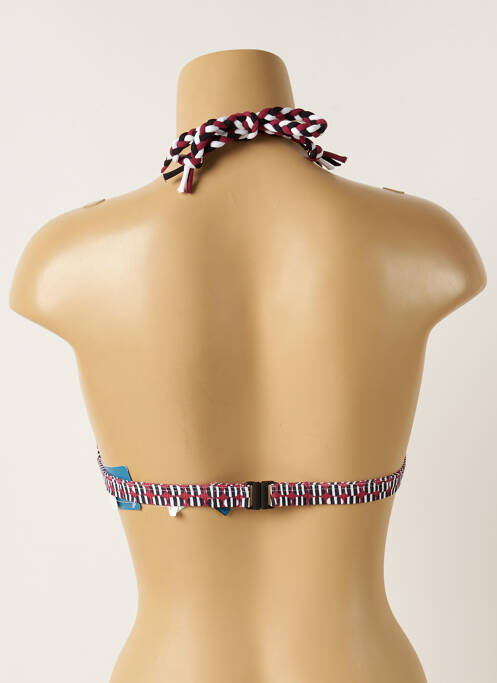 Sutien de costum de baie elasticitate top triunghiuri roșu MAISON LEJABY femme