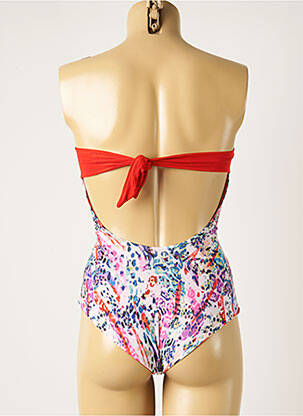 Costum de baie dintr-o singură piesă elasticitate sutien cupe întregi cu decolteu înalt roșu WOW BIKINI femeie