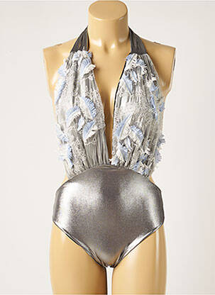 Costum de baie dintr-o singură piesă gri WOW BIKINI femeie