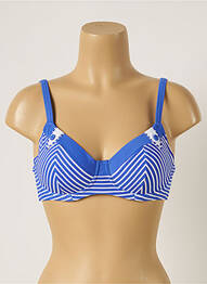Sutien de costum de baie elasticitate sutien cupe întregi cu decolteu înalt albastru FREYA femme