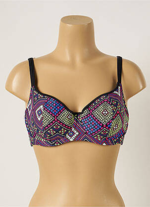 Sutien de costum de baie elasticitate sutien cupe întregi cu decolteu înalt violet FREYA femeie