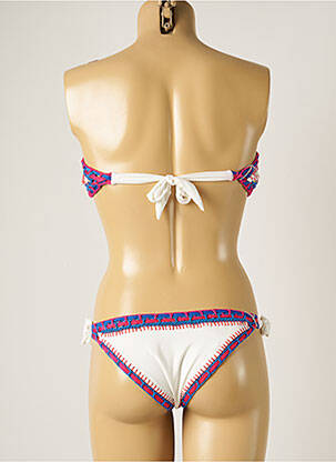 Costum de baie din două piese elasticitate top bentiță alb WOW BIKINI femeie