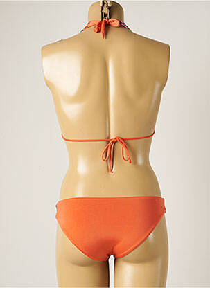 Sutien de costum de baie elasticitate sutien cupe întregi cu decolteu înalt portocalie WOW BIKINI femeie