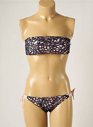 Costum de baie din două piese top bentiță top bentiță albastru WOW BIKINI femeie