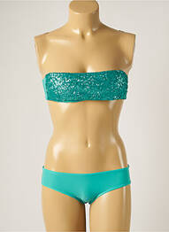 Costum de baie din două piese elasticitate top bentiță verde WOW BIKINI femme