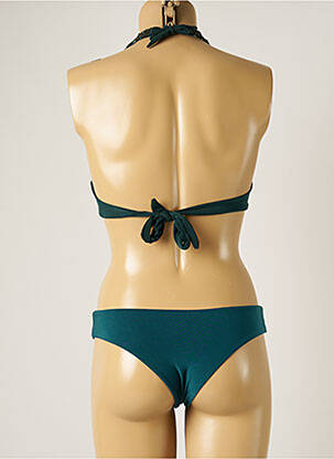 Costum de baie din două piese elasticitate sutien cupe întregi cu decolteu înalt verde WOW BIKINI femeie