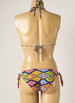 Costum de baie din două piese elasticitate sutien cu susținere înaltă și burete detașabil albastru WOW BIKINI femeie
