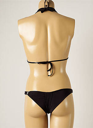 Costum de baie din două piese elasticitate sutien cu susținere înaltă și burete detașabil negru WOW BIKINI femeie