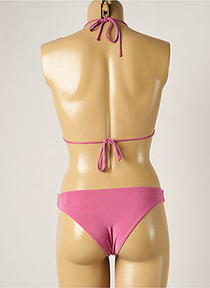 Costum de baie din două piese elasticitate sutien cu susținere înaltă și burete detașabil roz WOW BIKINI femeie