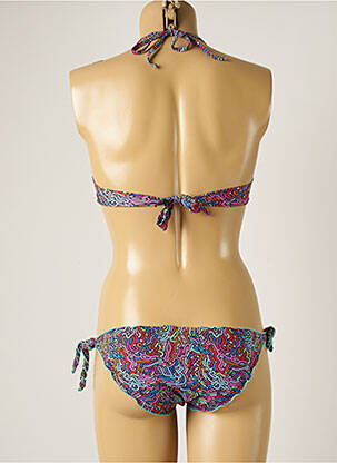 Costum de baie din două piese elasticitate top sutien modelat albastru WOW BIKINI femeie