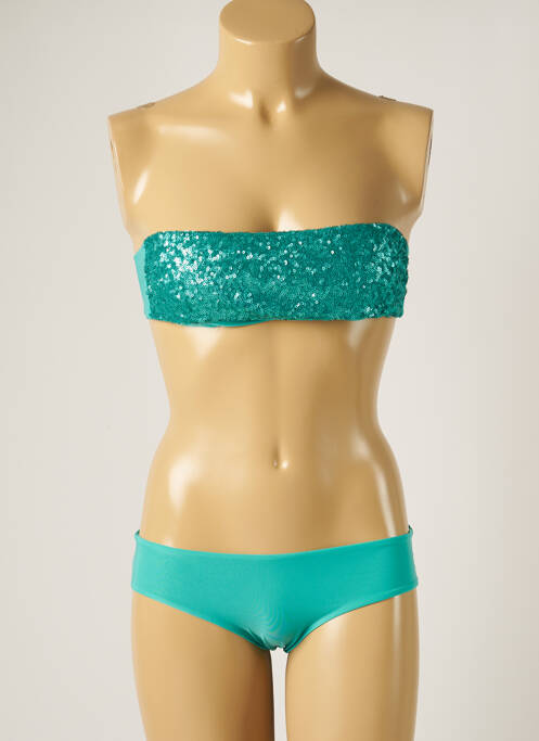 Costum de baie din două piese verde WOW BIKINI femeie