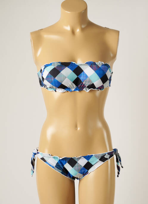 Costum de baie din două piese albastru WOW BIKINI femeie