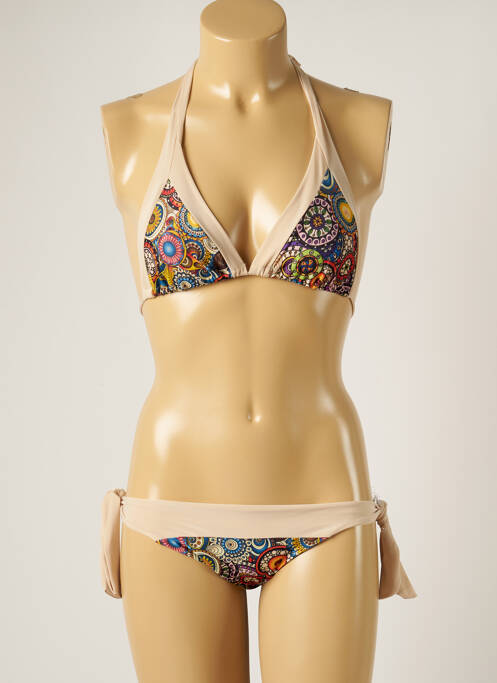 Costum de baie din două piese bej WOW BIKINI femeie