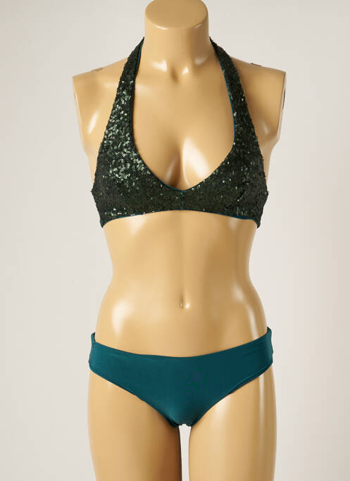 Costum de baie din două piese verde WOW BIKINI femeie