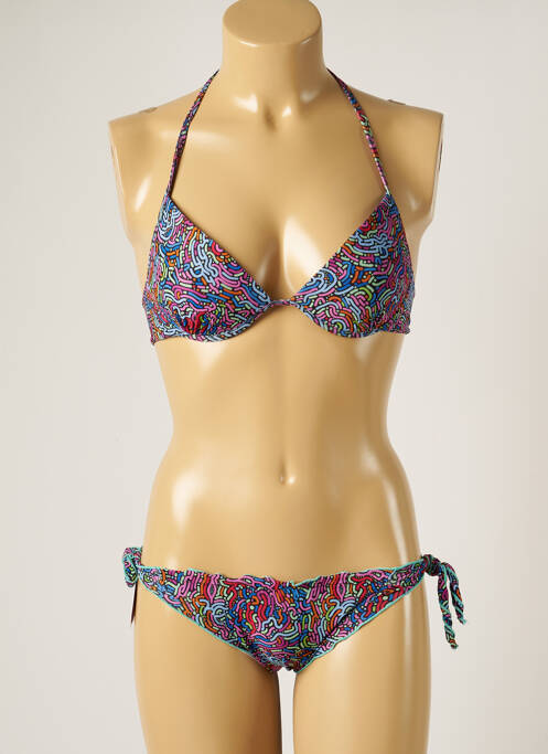 Costum de baie din două piese albastru WOW BIKINI femeie