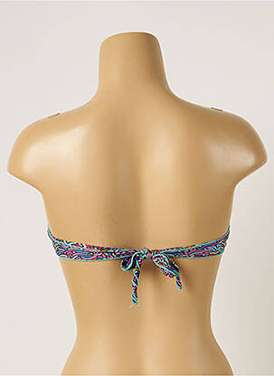 Sutien de costum de baie elasticitate top bentiță albastru WOW BIKINI femeie