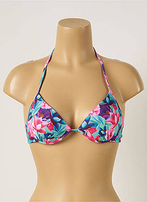 Sutien de costum de baie elasticitate top sutien modelat roz WOW BIKINI femeie