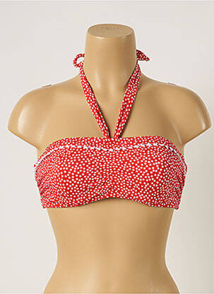 Sutien de costum de baie elasticitate top bentiță roșu FREYA femeie
