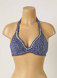 Sutien de costum de baie elasticitate sutien cupe întregi cu decolteu înalt albastru FREYA femme