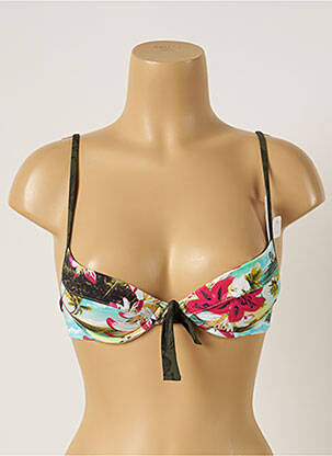 Sutien de costum de baie elasticitate top sutien push-up verde BANANA MOON femeie