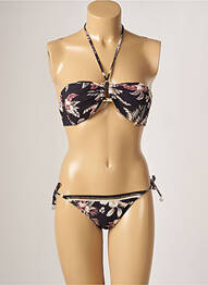 Costum de baie din două piese elasticitate top sutien modelat negru WATERCULT femme