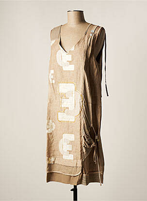 Rochie midi bej ELISA CAVALETTI femeie